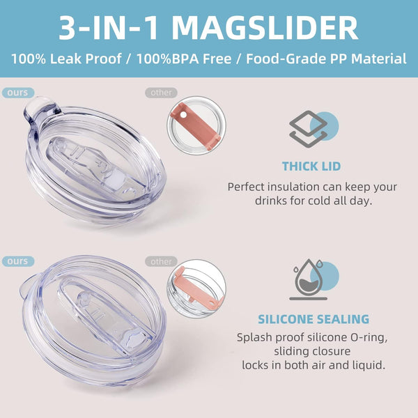40 Oz Tumbler with Handle and Straw Lid, 100% Leak-Proof, Pinkblue | Stainless Steel Insulated Travel Coffee Cup, Keeps Cold 34Hrs or Hot 10Hrs, Dishwasher Safe
