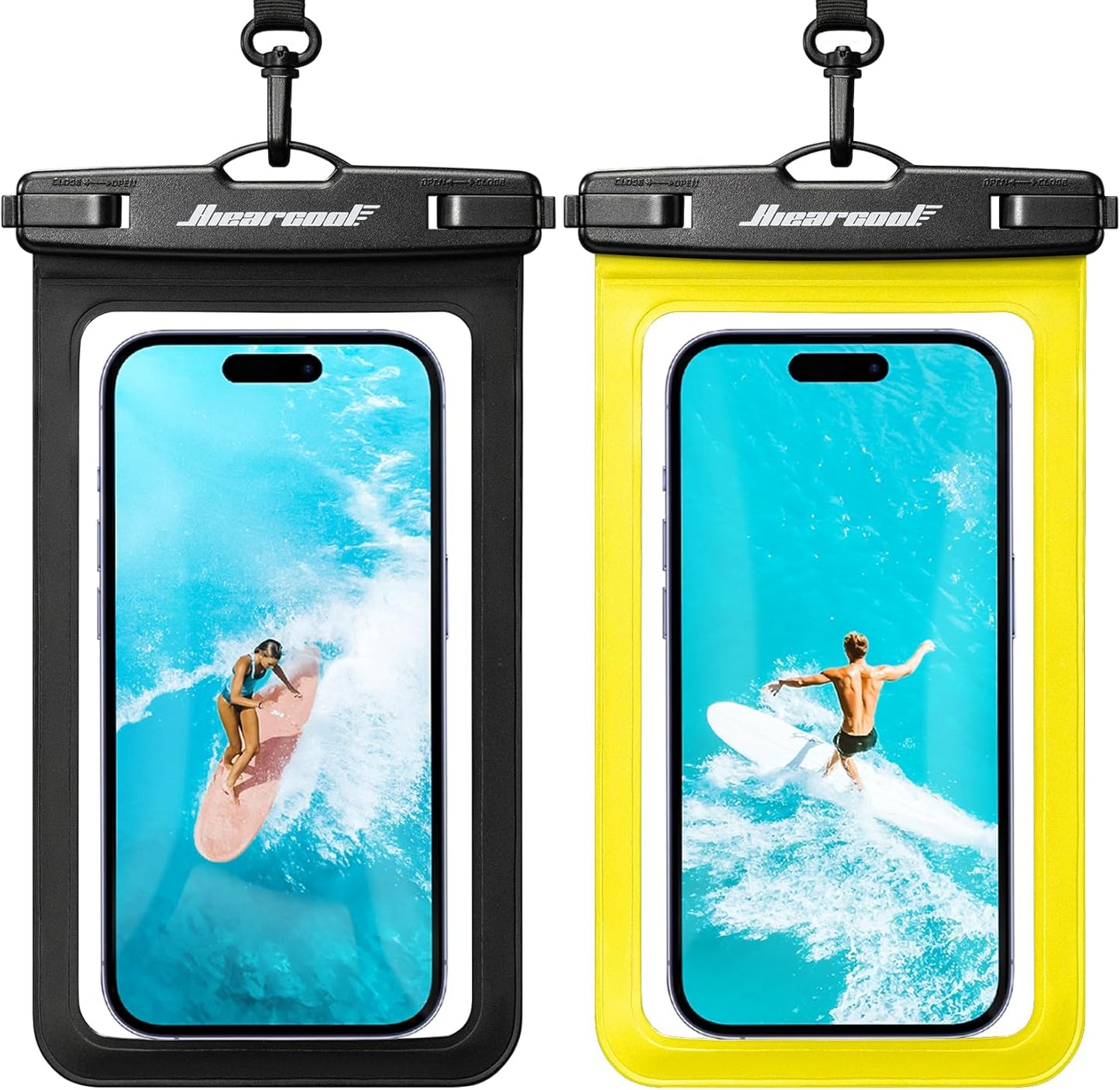 Universal Waterproof Phone Pouch, Dry Bag Compatible for Iphone 17 16 15 14 13 Pro Max XS plus Samsung Galaxy S22 Cellphone up to 8.9", IPX8 Water Proof Cell Phone Case for Beach-2Pack