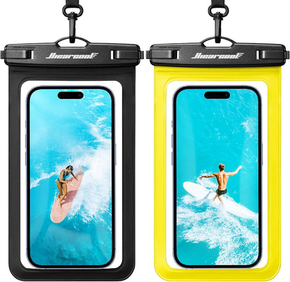 Universal Waterproof Phone Pouch, Dry Bag Compatible for Iphone 17 16 15 14 13 Pro Max XS plus Samsung Galaxy S22 Cellphone up to 8.9", IPX8 Water Proof Cell Phone Case for Beach-2Pack
