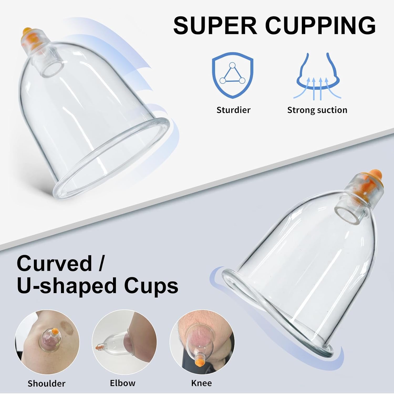 Cupping Set - Cupping Kit for Massage Therapy W/ 12 Cupping Therapy Set for Pain Relief Physical Therapy Body Vacuum Massage Cups with Pump