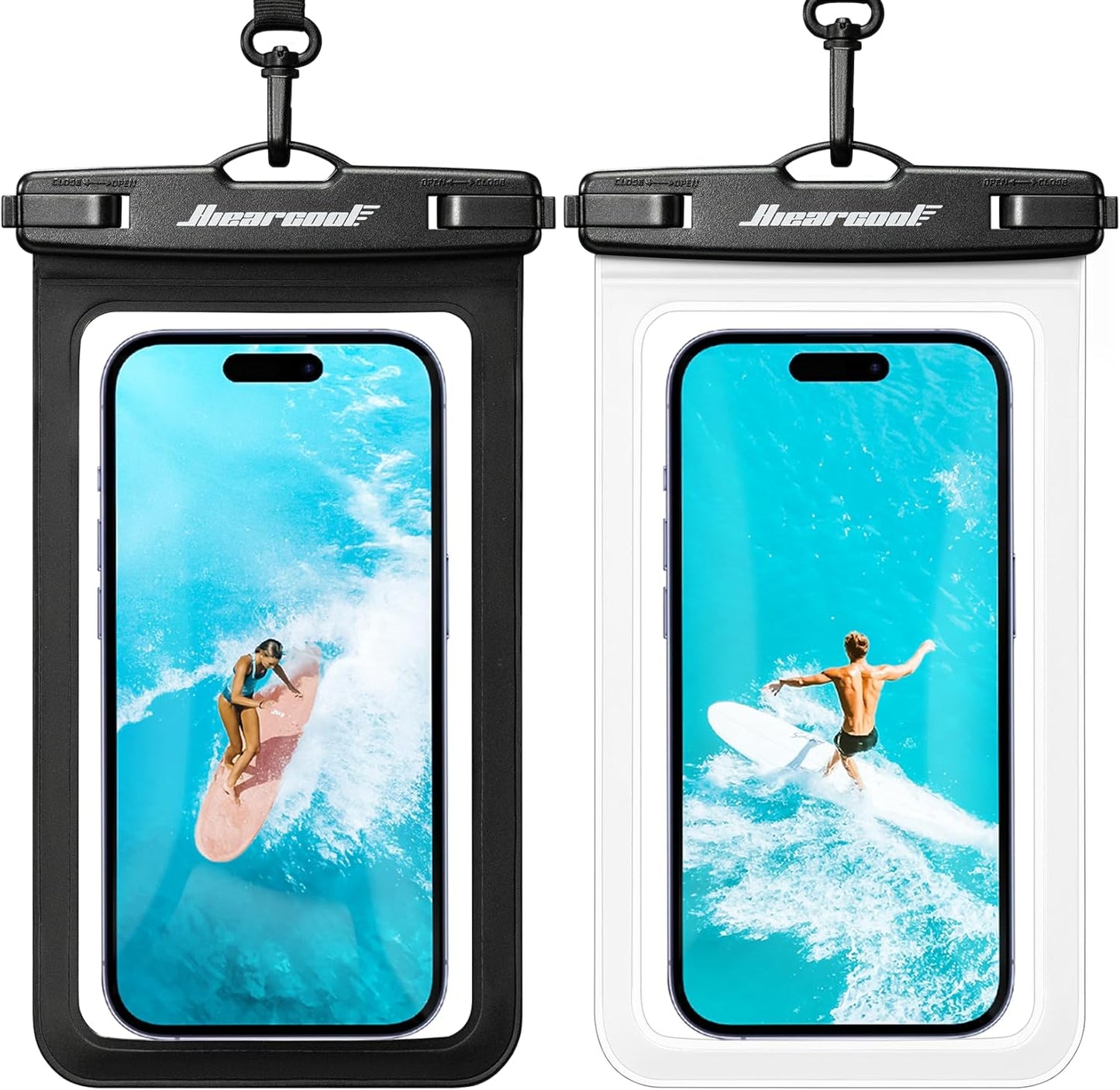 Universal Waterproof Phone Pouch, Dry Bag Compatible for Iphone 17 16 15 14 13 Pro Max XS plus Samsung Galaxy S22 Cellphone up to 8.9", IPX8 Water Proof Cell Phone Case for Beach-2Pack