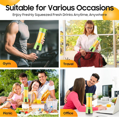 Portable Blender Personal Size Blender - Shakes and Smoothies, Cordless & USB Rechargeable, Lightweight with Bpa-Free Cup Suit in Picnic/Sports/Office