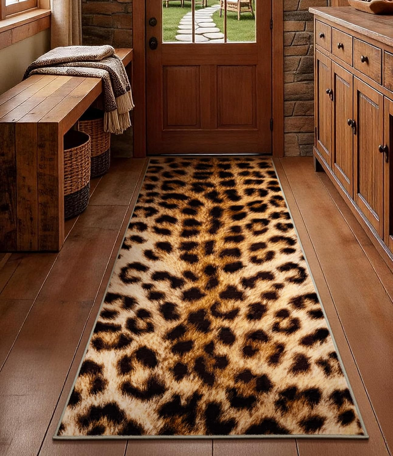 Cowhide 4X6 Area Rug, Brown Cow Rugs for Living Room, Soft Low-Pile Washable Rug, Western Rustic Faux Animal Print Rugs for Bedroom, Dining Room