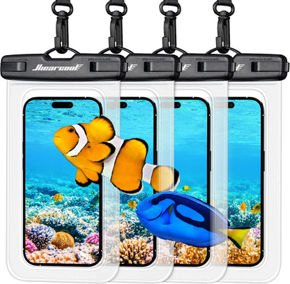 Universal Waterproof Phone Pouch, Dry Bag Compatible for Iphone 17 16 15 14 13 Pro Max XS plus Samsung Galaxy S22 Cellphone up to 8.9", IPX8 Water Proof Cell Phone Case for Beach-2Pack