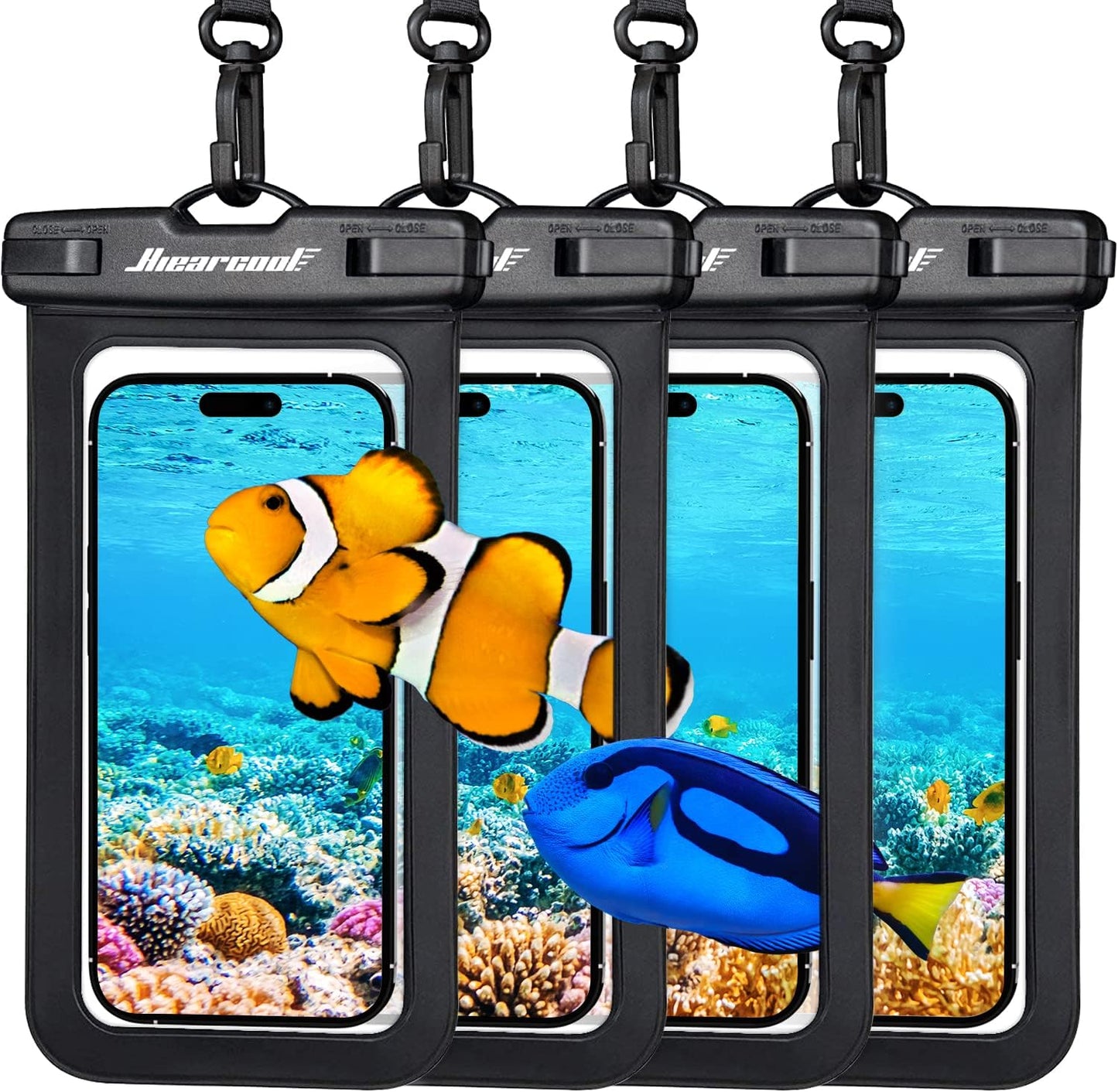 Universal Waterproof Phone Pouch, Dry Bag Compatible for Iphone 17 16 15 14 13 Pro Max XS plus Samsung Galaxy S22 Cellphone up to 8.9", IPX8 Water Proof Cell Phone Case for Beach-2Pack