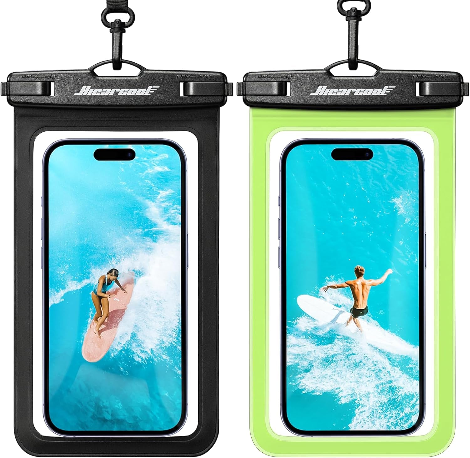 Universal Waterproof Phone Pouch, Dry Bag Compatible for Iphone 17 16 15 14 13 Pro Max XS plus Samsung Galaxy S22 Cellphone up to 8.9", IPX8 Water Proof Cell Phone Case for Beach-2Pack
