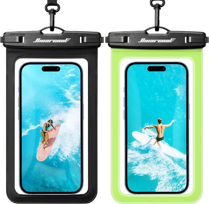 Universal Waterproof Phone Pouch, Dry Bag Compatible for Iphone 17 16 15 14 13 Pro Max XS plus Samsung Galaxy S22 Cellphone up to 8.9", IPX8 Water Proof Cell Phone Case for Beach-2Pack