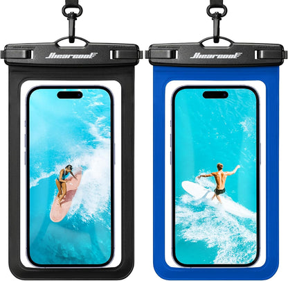 Universal Waterproof Phone Pouch, Dry Bag Compatible for Iphone 17 16 15 14 13 Pro Max XS plus Samsung Galaxy S22 Cellphone up to 8.9", IPX8 Water Proof Cell Phone Case for Beach-2Pack