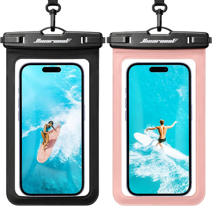 Universal Waterproof Phone Pouch, Dry Bag Compatible for Iphone 17 16 15 14 13 Pro Max XS plus Samsung Galaxy S22 Cellphone up to 8.9", IPX8 Water Proof Cell Phone Case for Beach-2Pack
