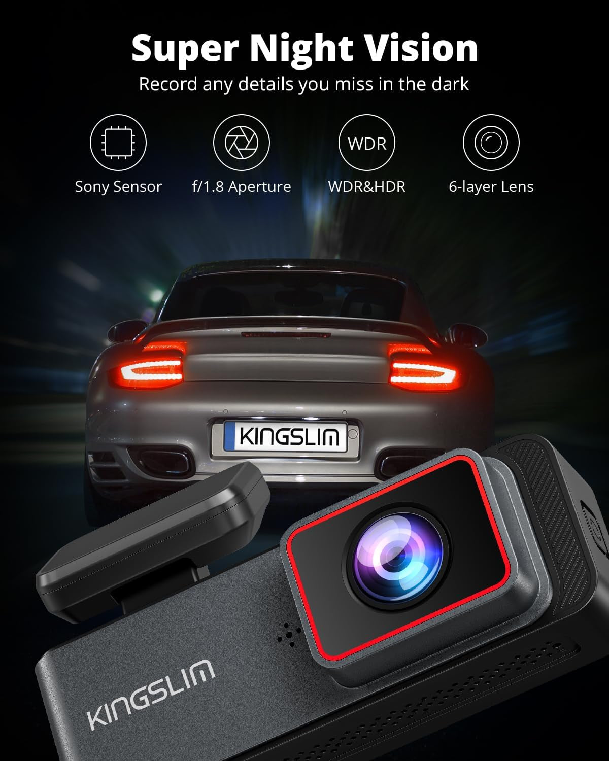 E4 4K Dash Cam Front and Rear, Wifi Front 4K Rear 1080P Dual Dash Camera for Cars, Mini Dashcam with APP Control, Night Vision, Parking Mode