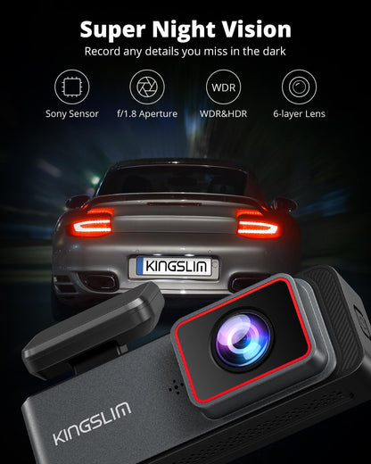 E4 4K Dash Cam Front and Rear, Wifi Front 4K Rear 1080P Dual Dash Camera for Cars, Mini Dashcam with APP Control, Night Vision, Parking Mode