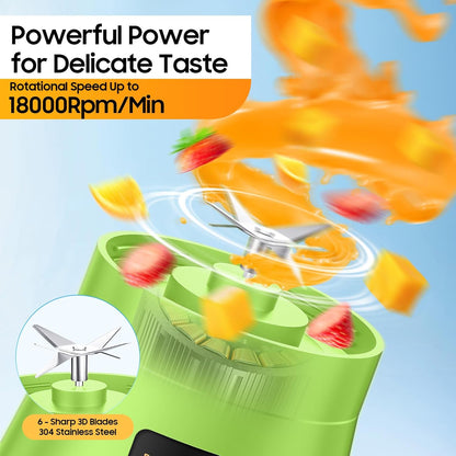Portable Blender Personal Size Blender - Shakes and Smoothies, Cordless & USB Rechargeable, Lightweight with Bpa-Free Cup Suit in Picnic/Sports/Office