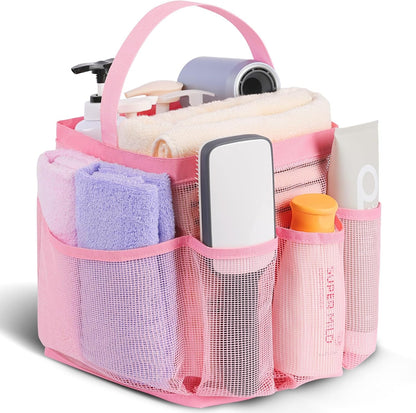 Mesh Shower Caddy Portable for College Dorm Room Essentials, Shower Caddy Dorm with 9-Pocket Large Capacity for Beach, Swimming, Gym, Camping, Travel Essentials