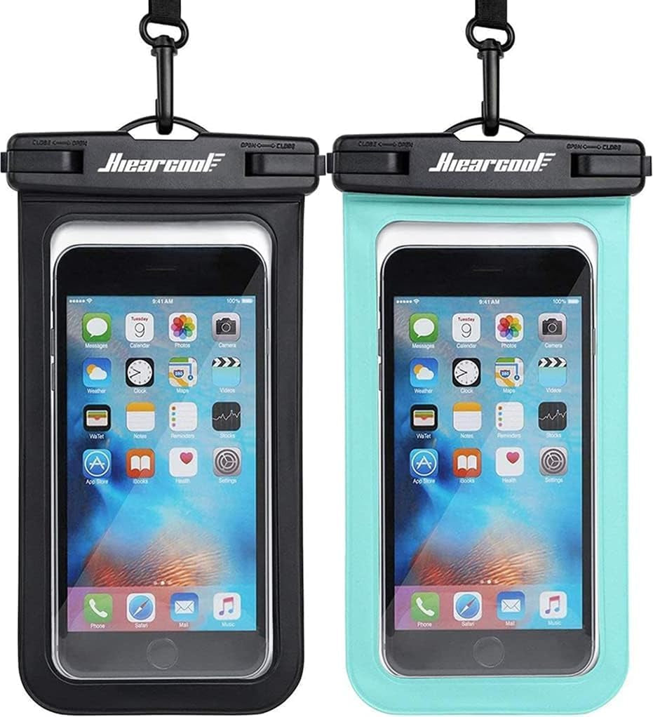 Universal Waterproof Phone Pouch, Dry Bag Compatible for Iphone 17 16 15 14 13 Pro Max XS plus Samsung Galaxy S22 Cellphone up to 8.9", IPX8 Water Proof Cell Phone Case for Beach-2Pack