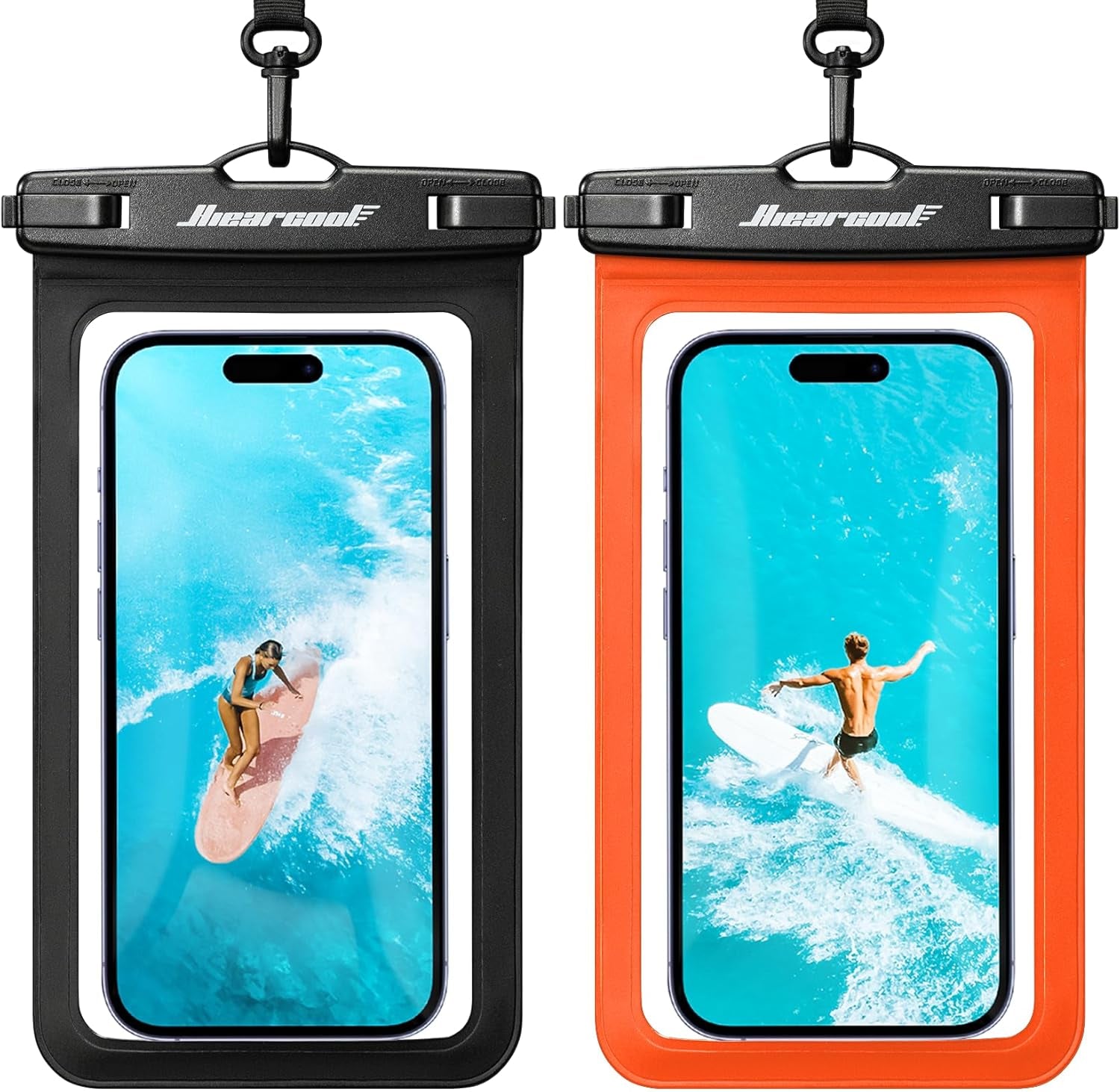 Universal Waterproof Phone Pouch, Dry Bag Compatible for Iphone 17 16 15 14 13 Pro Max XS plus Samsung Galaxy S22 Cellphone up to 8.9", IPX8 Water Proof Cell Phone Case for Beach-2Pack