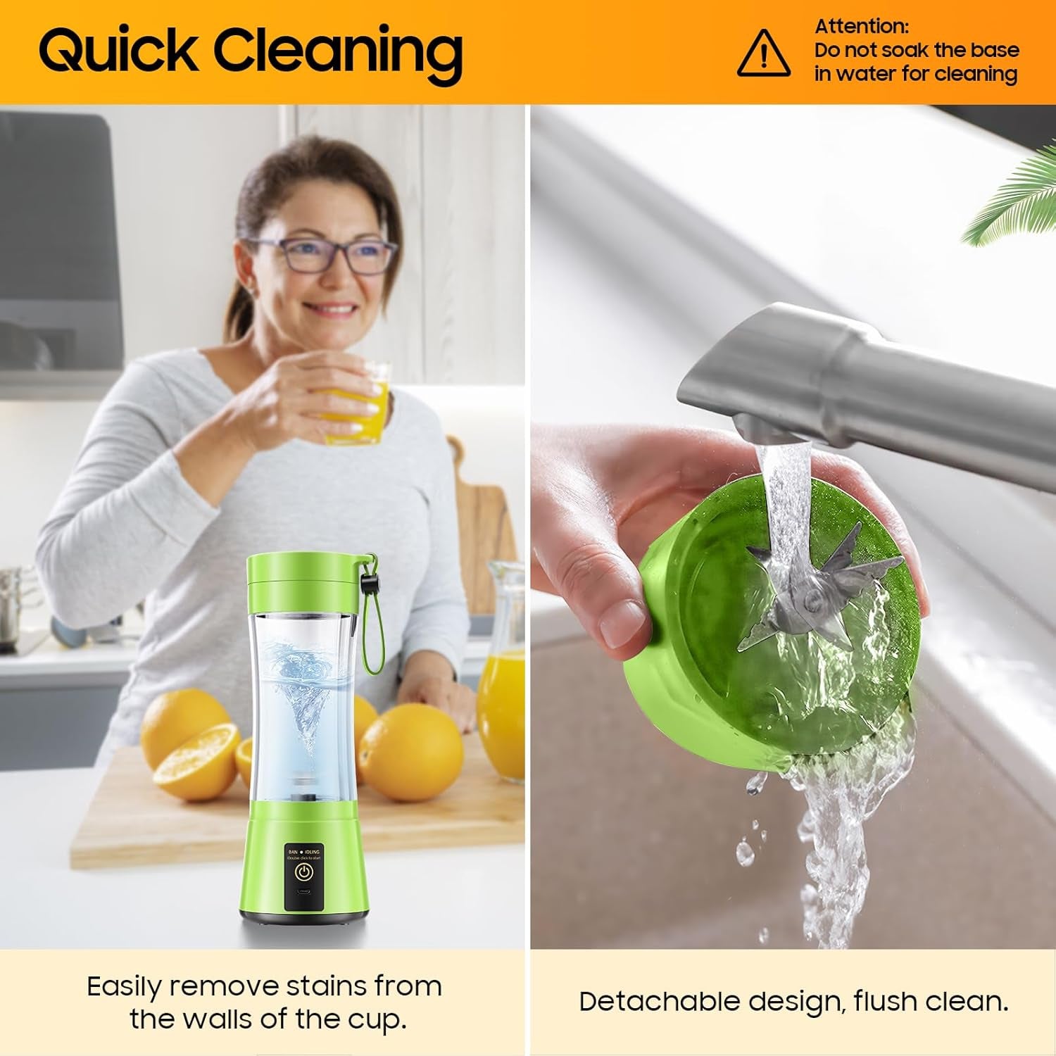 Portable Blender Personal Size Blender - Shakes and Smoothies, Cordless & USB Rechargeable, Lightweight with Bpa-Free Cup Suit in Picnic/Sports/Office