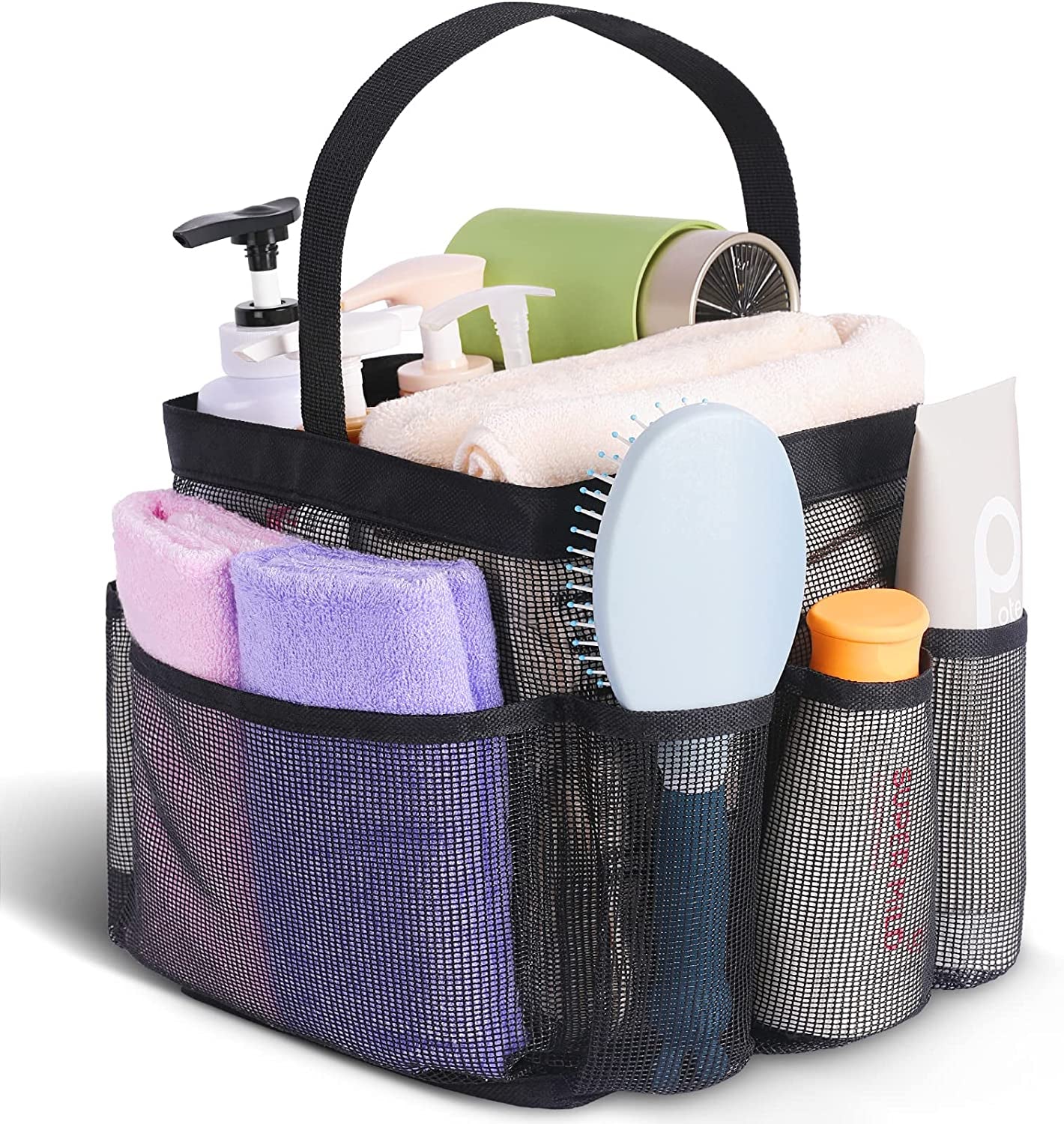 Mesh Shower Caddy Portable for College Dorm Room Essentials, Shower Caddy Dorm with 9-Pocket Large Capacity for Beach, Swimming, Gym, Camping, Travel Essentials