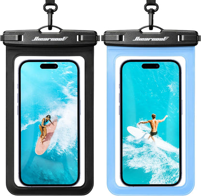 Universal Waterproof Phone Pouch, Dry Bag Compatible for Iphone 17 16 15 14 13 Pro Max XS plus Samsung Galaxy S22 Cellphone up to 8.9", IPX8 Water Proof Cell Phone Case for Beach-2Pack