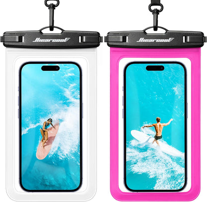 Universal Waterproof Phone Pouch, Dry Bag Compatible for Iphone 17 16 15 14 13 Pro Max XS plus Samsung Galaxy S22 Cellphone up to 8.9", IPX8 Water Proof Cell Phone Case for Beach-2Pack
